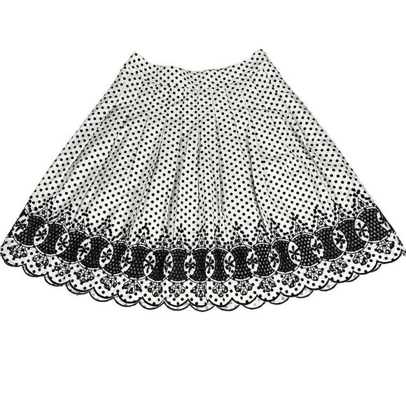 Talbots Pleated Polka Dot Full Skirt size 2P - Picture 2 of 9